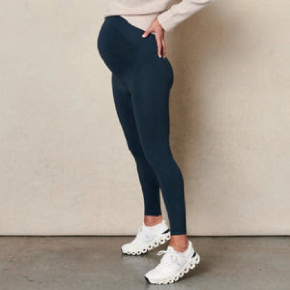 BLANQI Everyday Maternity Belly Support Leggings- Storm/ X-Large